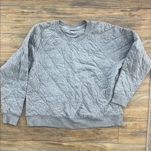 Old Navy Gray Quilted Sweatshirt